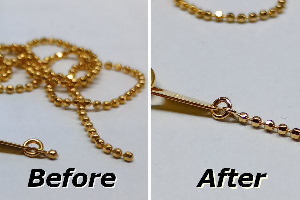 ネックレス　ロウ付け修理